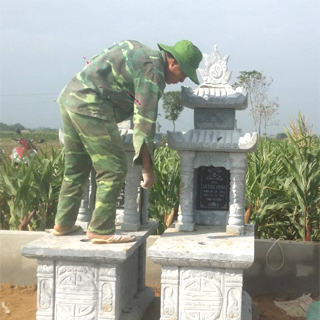 Mộ 2 mái 61 x 107 mẫu 3